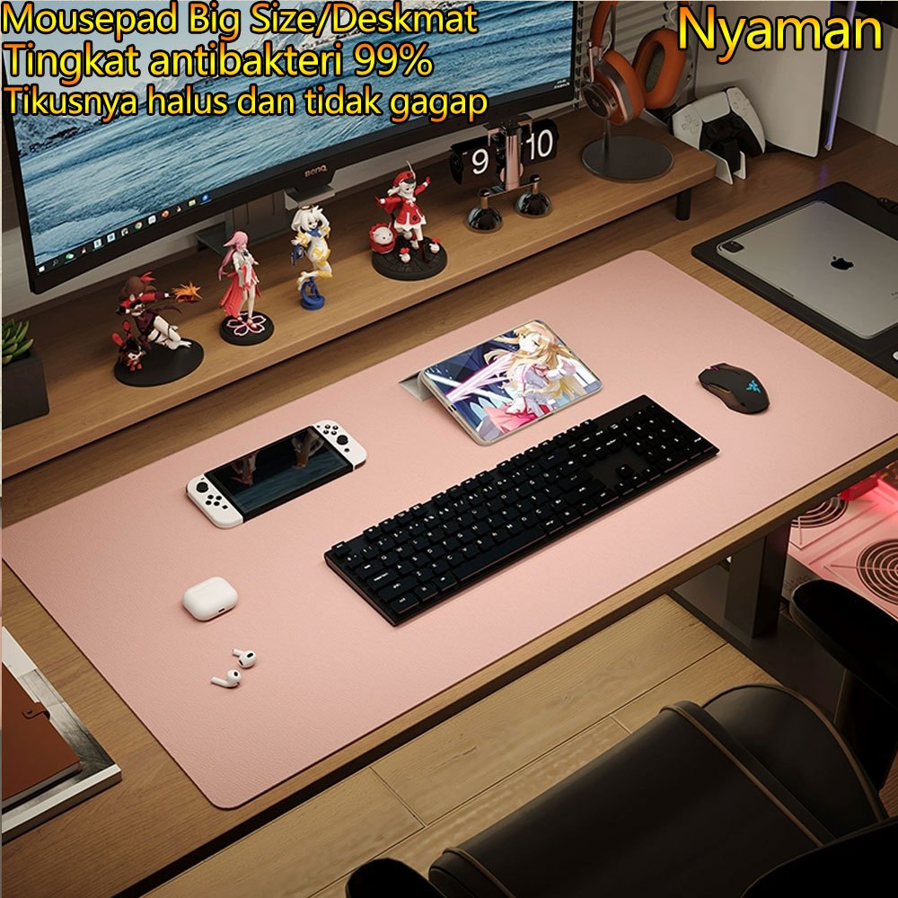 Nyaman Taplak meja belajar Bantalan kulit tahan minyak Belajar matras meja kerja meja makan bening 2