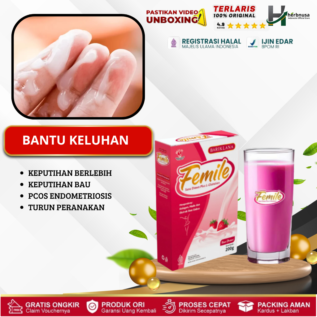 Susu Etawa Femile Untuk Atasi Nyeri Haid Pcos Tidak Lancar Berkepanjangan, Keputihan Detox Rahim Seh