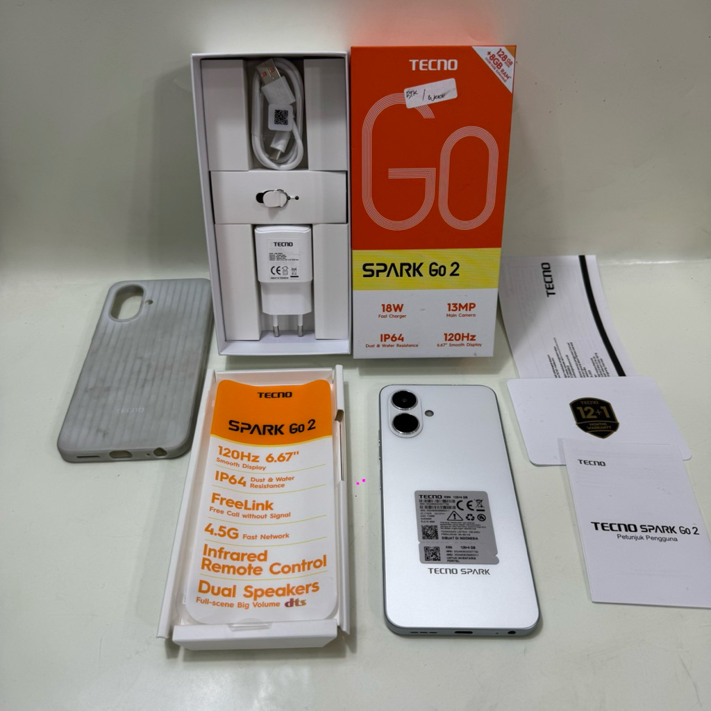 Tecno Spark Go 2 4/128gb Fullset Second Garansi Resmi