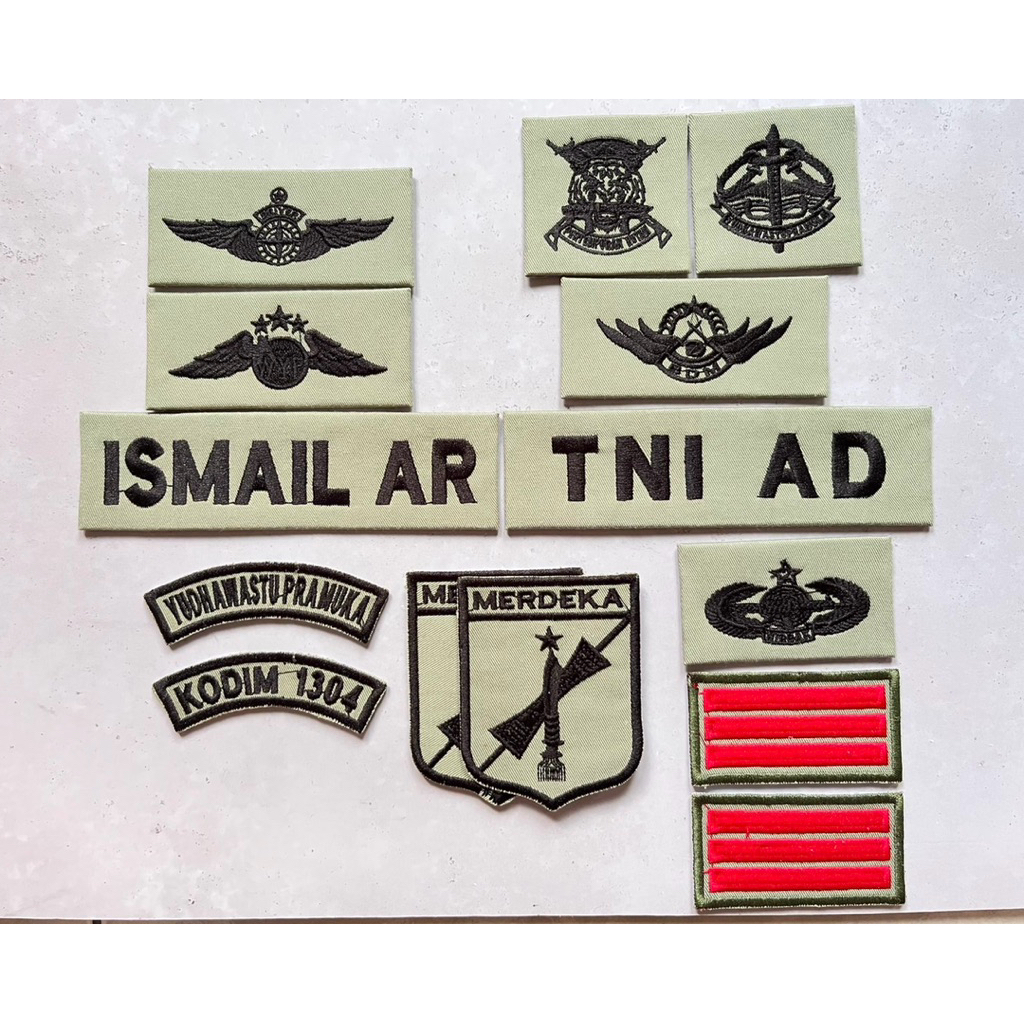 Atribut PDL Terbaru TNI AD Full Set