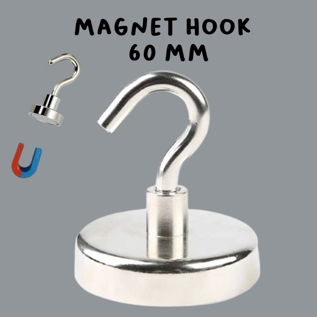 Gantungan Magnet HOOK Neodymium STRONG 60mm