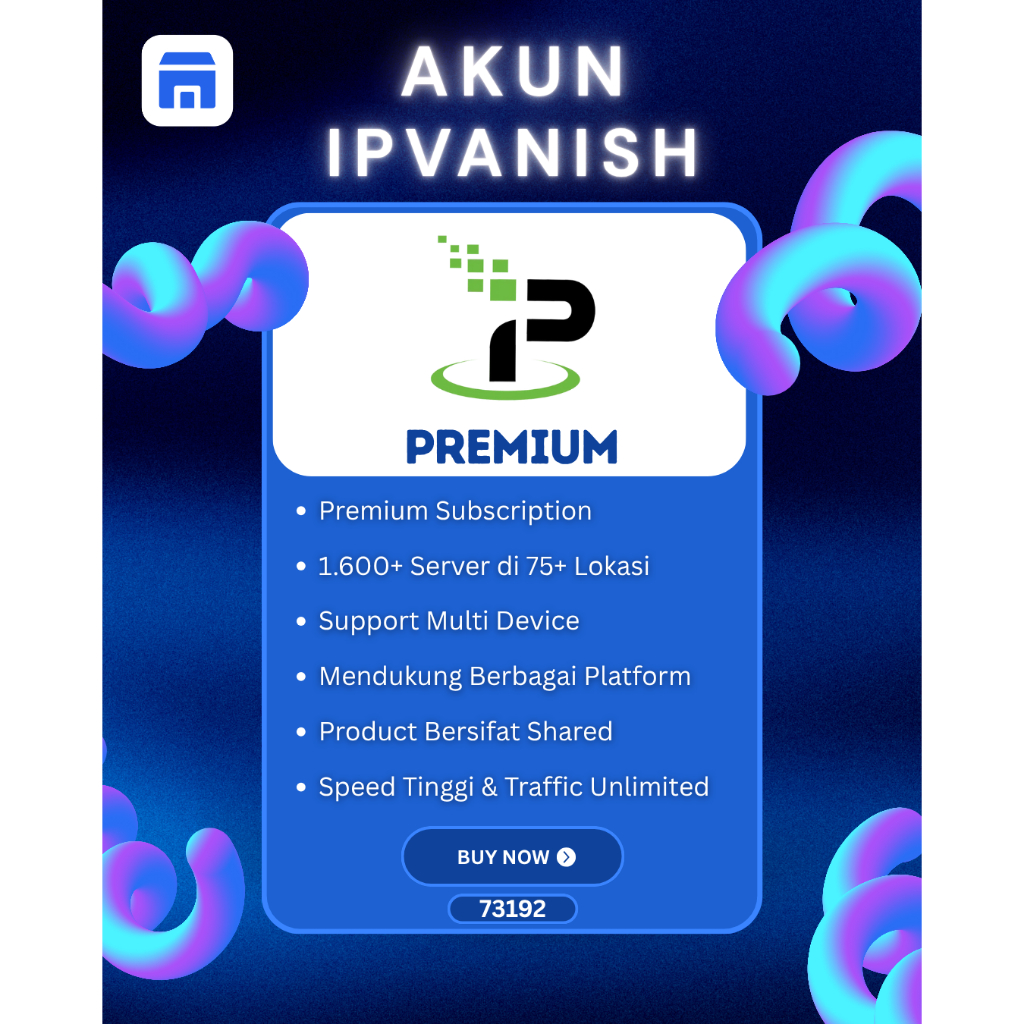 Akun IPVanish VPN | Premium | Multi Device | Unlimited Traffic | 1.600+ Server | 75+ Lokasi | 40.000
