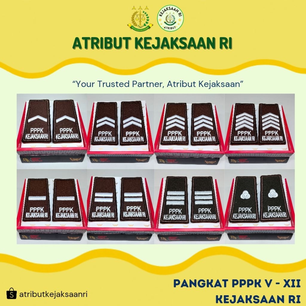 ATRIBUT KEJAKSAAN RI - PANGKAT PPPK GOL V - XII KEJAKSAAN RI