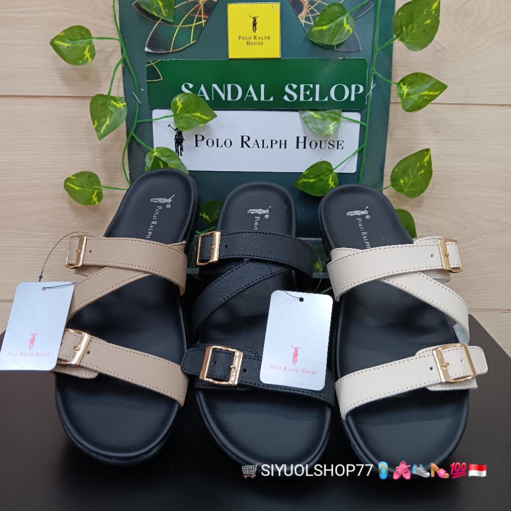[Bisa COD/100% Original/Art ND 01] Sandal Wanita POLO RALPH HOUSE/Sandal Wanita/Sandal Slide Wanita/