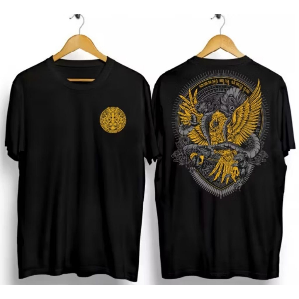 Kaos T-shirt _ BARONG BALI BURUNG GARUDA _ Unisex Kaos Distro Peria/Wanita kekinian