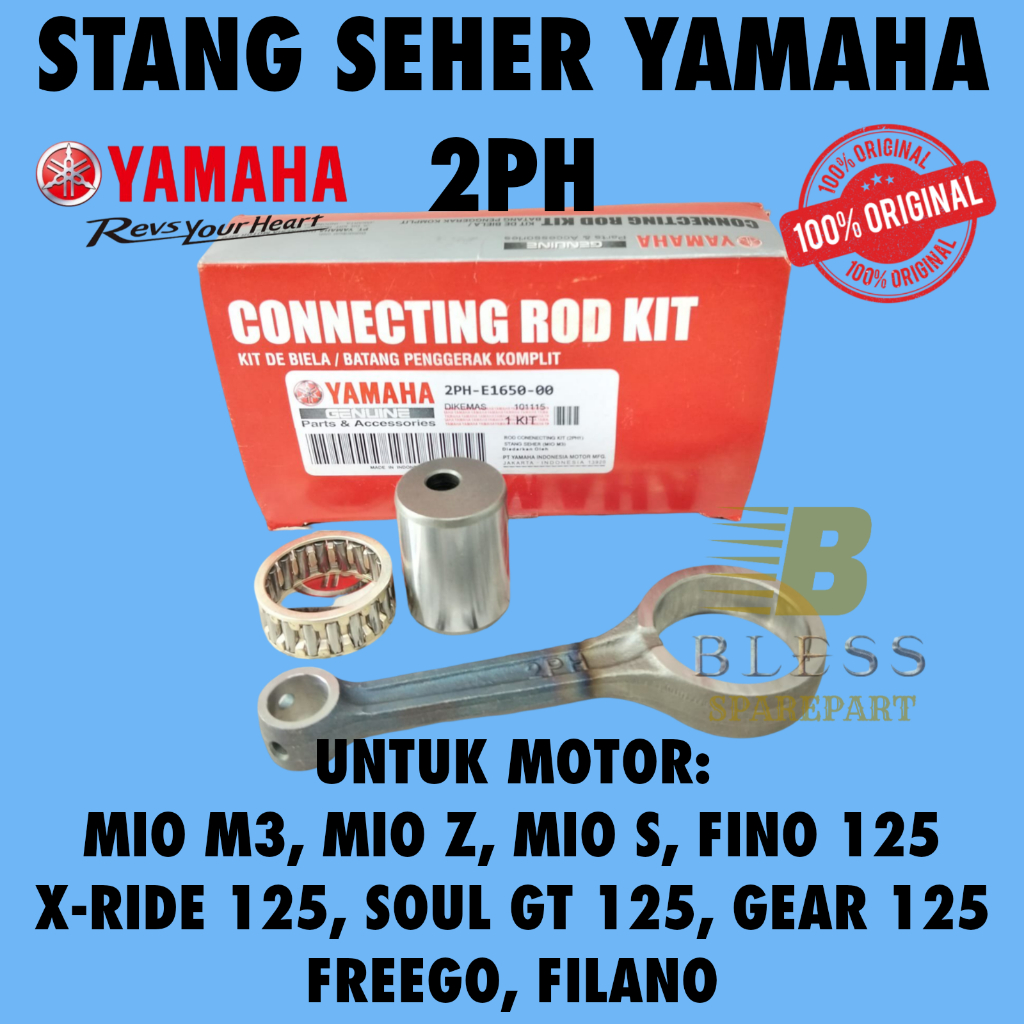 STANG SEHER KODE PART 2PH ORI YAMAHA PISTON Mio M3,Mio Z,Mio S,Fino 125,X-Ride125,Soul GT125,Gear125