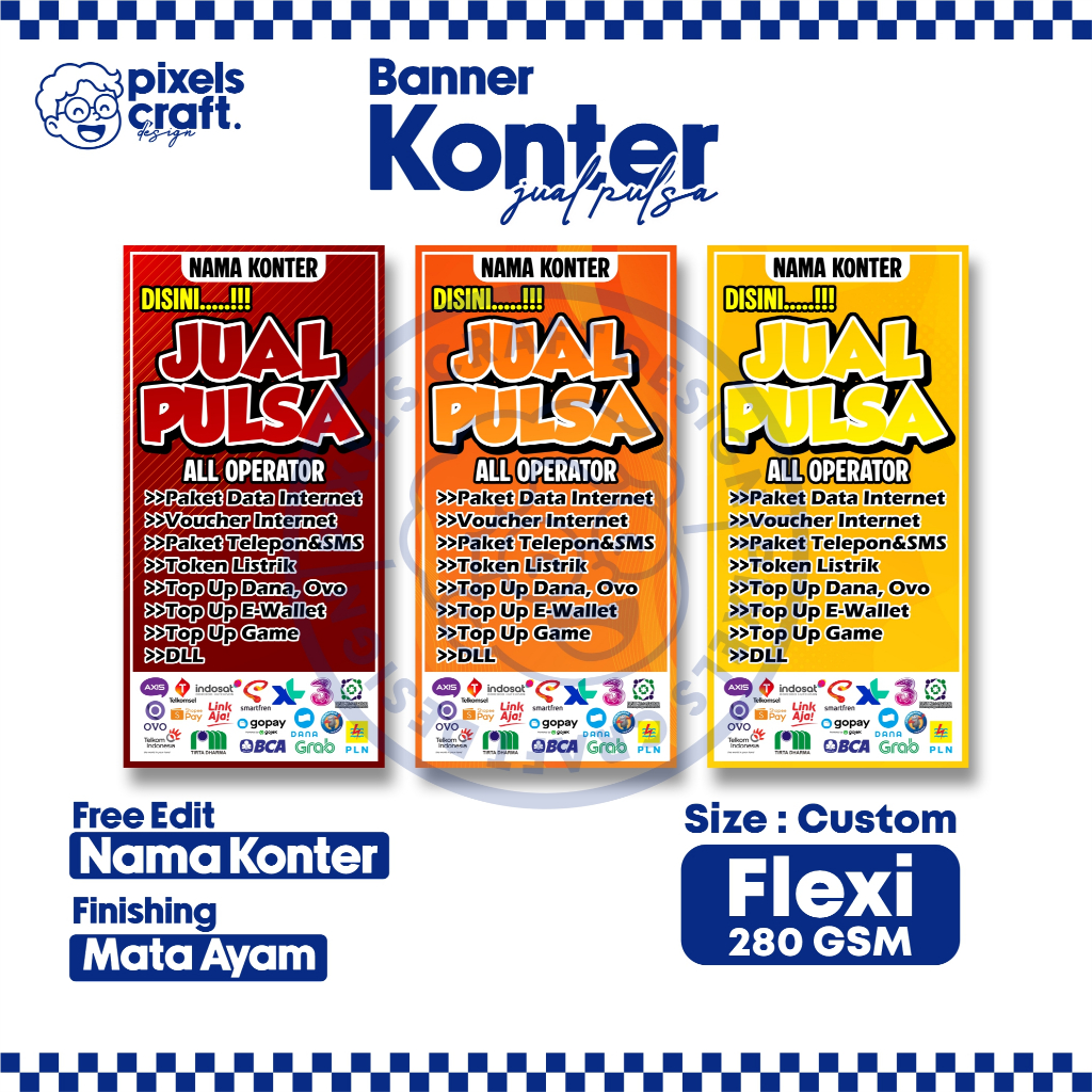 BANNER KONTER JUAL PULSA - BANNER KONTER PULSA - BANNER KONTER CUSTOM PORTRAIT