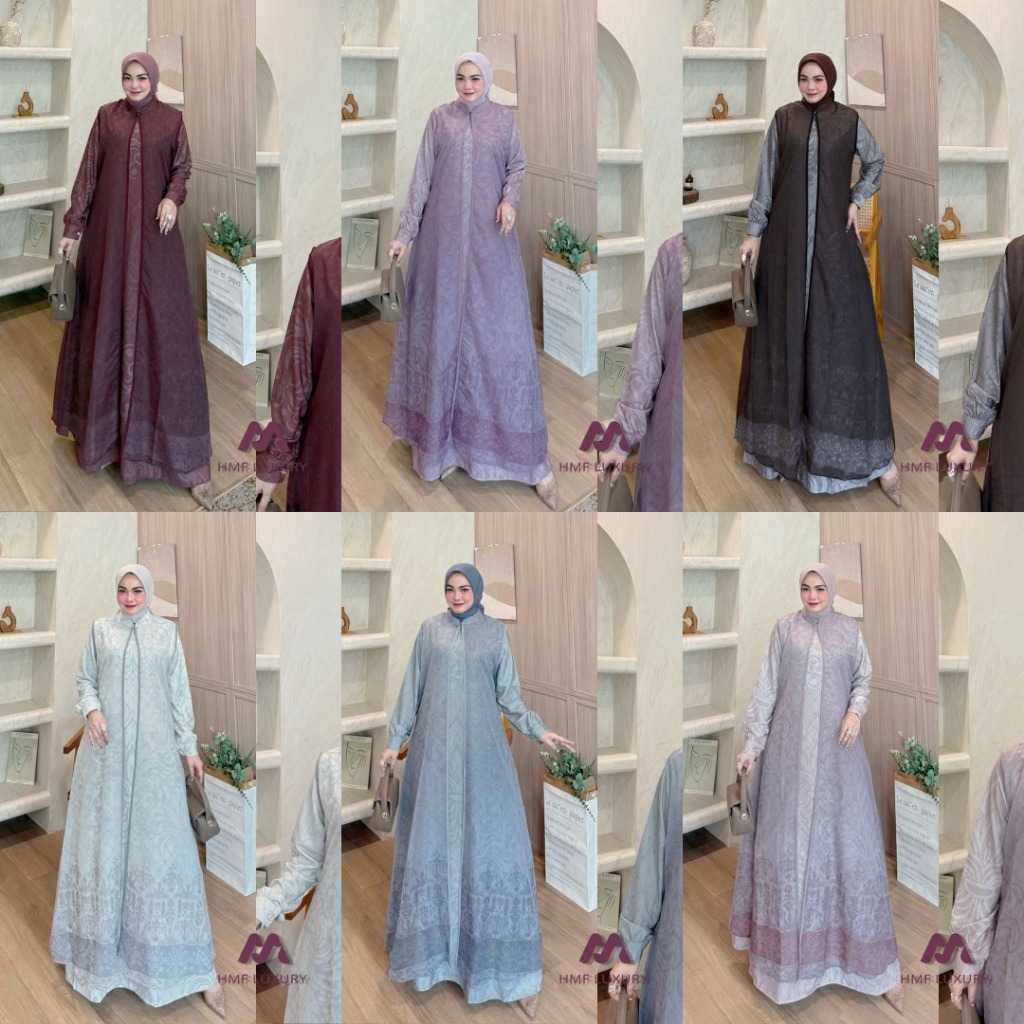 LuxuryFashion READY GAMIS DRESS WANITA SESHA NEW 2IN1 VOL 8 BY HMF LUXURY BEST SELLER