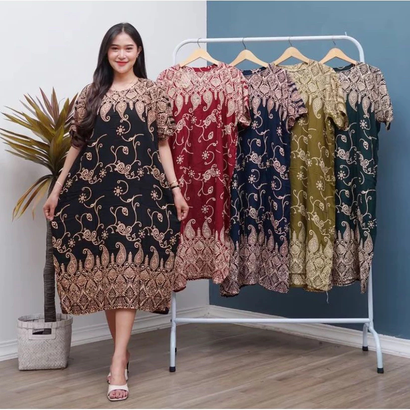 DASTER JUMBO LENGAN PENDEK LD125CM/DASTER IBU UKURAN XXL/DASTER IBU BUSUI/DASTER IBU MOTIF TERBARU