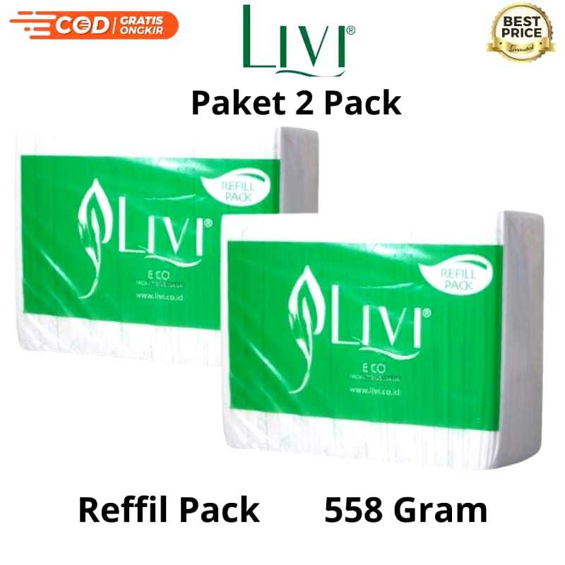 Paket 2pc Tissue Livi 554gr Tissue Livi 600sheets