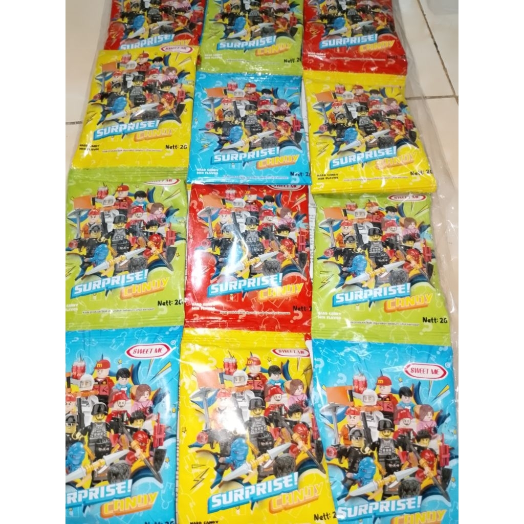 permen lego surprise candy/sweet me surprise candy lego bentuk orang
