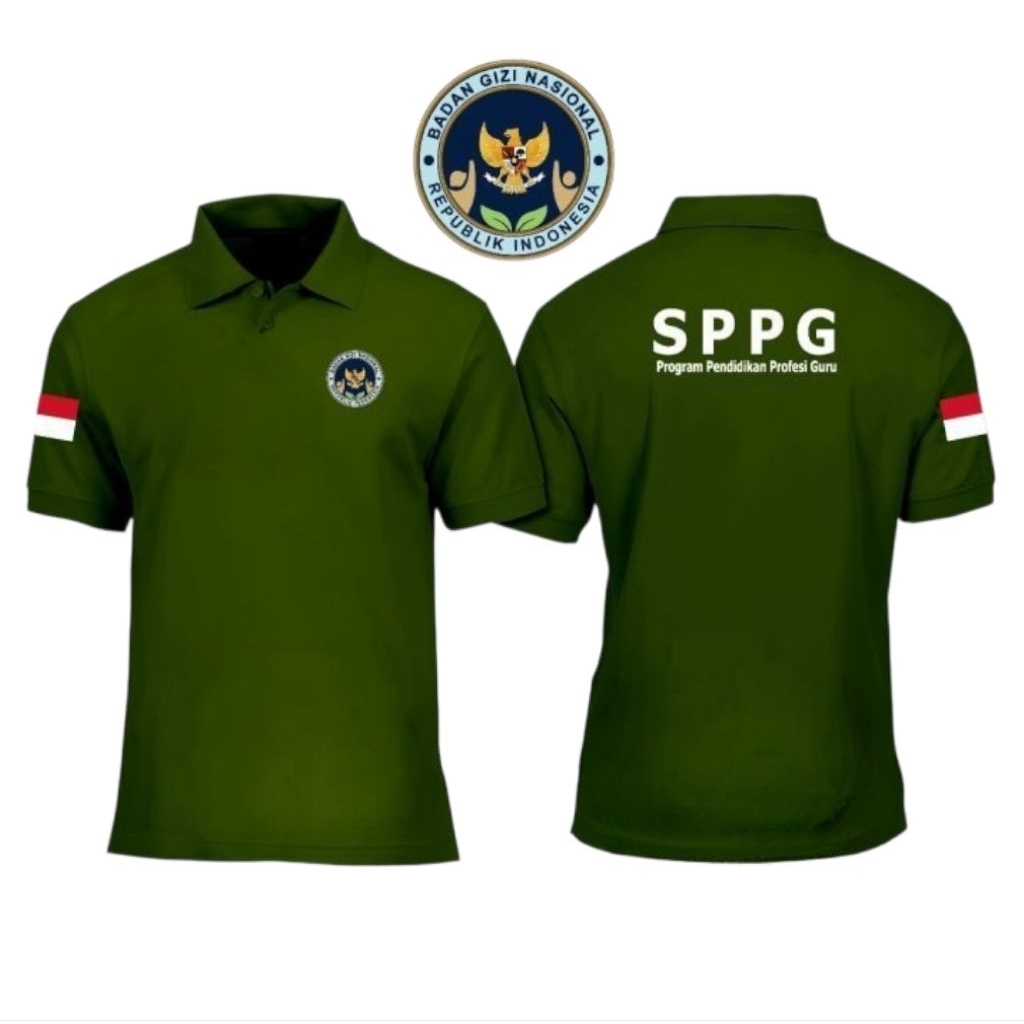 kaos Polo tshirt SPPG BAJU SERAGAM MBG baju pendidikan profesi guru / kaos kerah baju polo