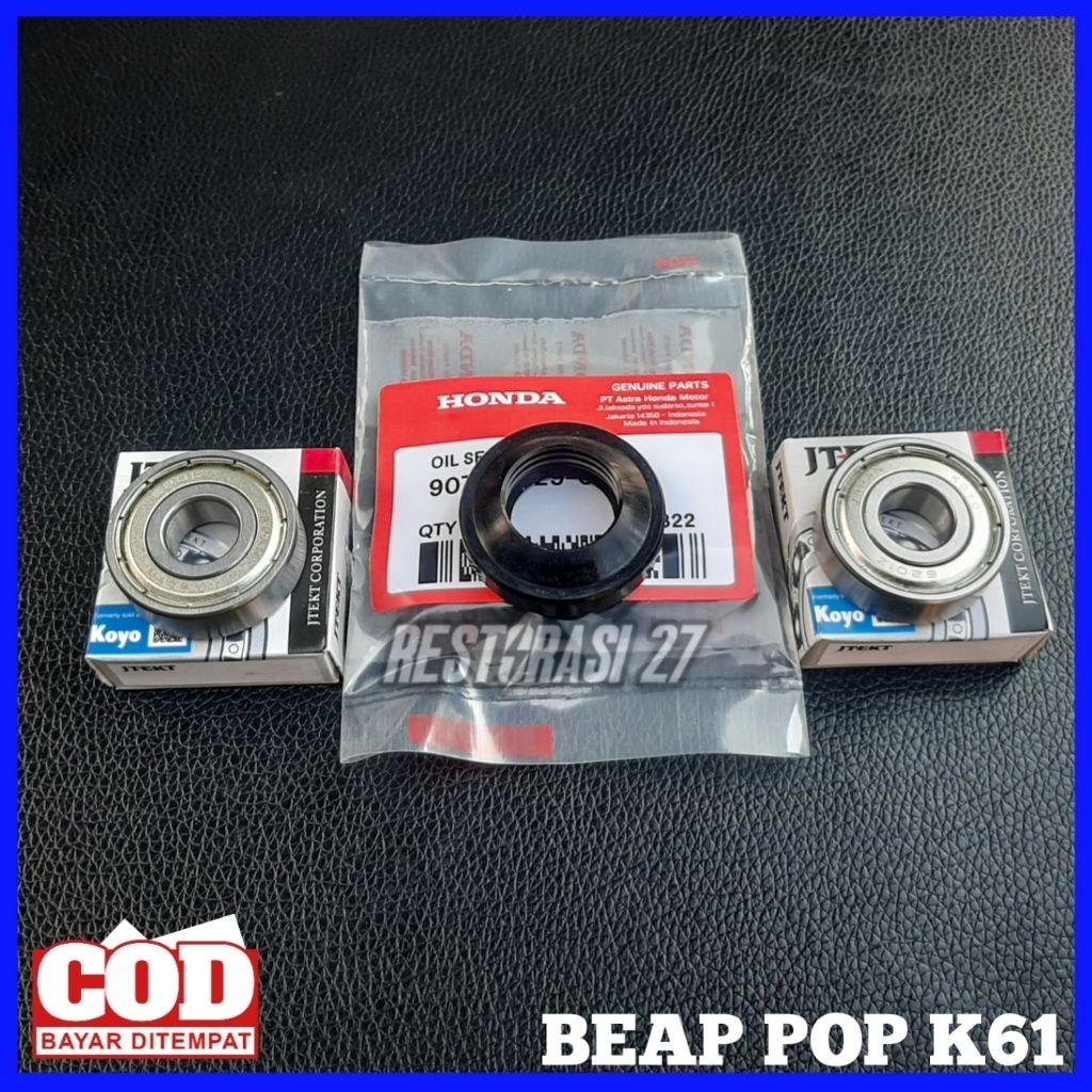 Bearing Seal Roda Depan Honda Beat Pop eSP K61 Seal Dan Bearing Roda Depan Kiri Kanan Honda Beag Pop
