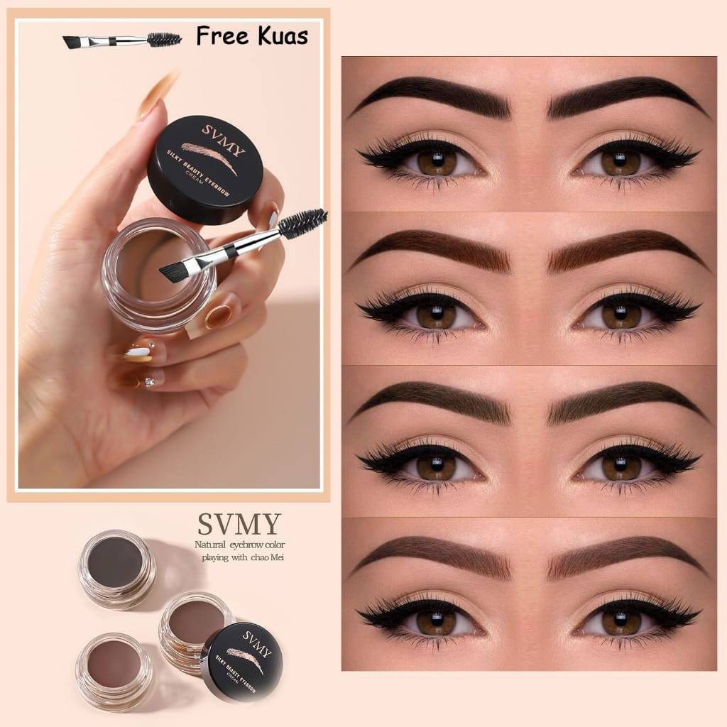 EYEBROW SVMY CREAM EYEBROW GEL POMADE - PENSIL ALIS PREMIUM VIRAL MURAH - UNTUK ALIS NATURAL - WATER