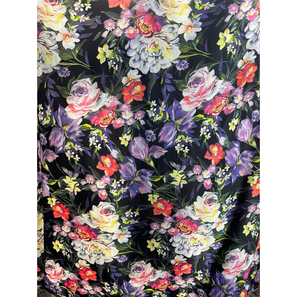 Kain Armani Silk - Kain Armani Motif Bunga - Kain Silk Luxury