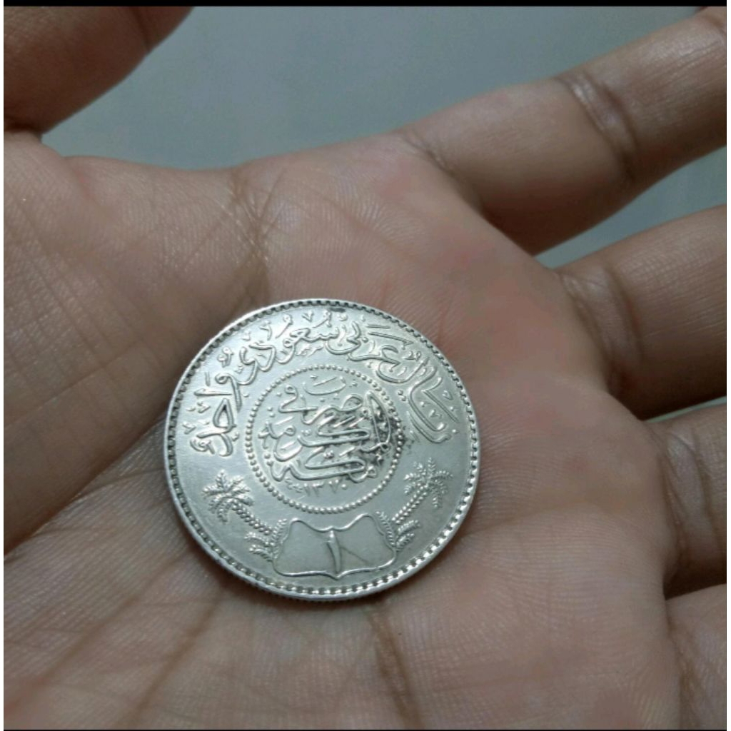koin perak kuno, silver saudi arabia 1 riyal