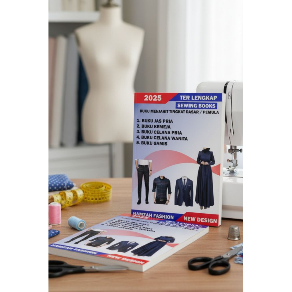 Buku pola jahit satu buku isi 5 pola buku panduan lengkap tingkat dasar