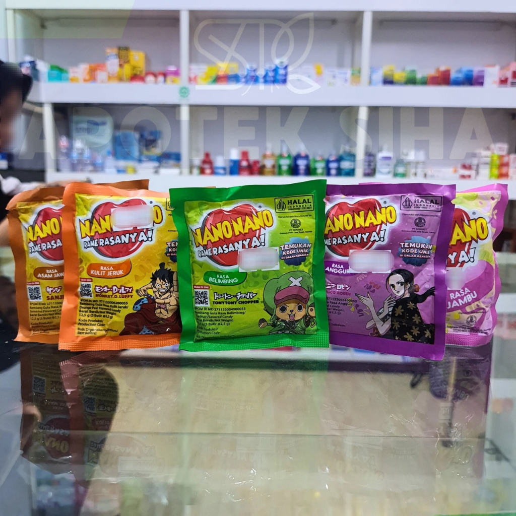 PERMEN ASAM | XYLITOL | NANONANO | MILTON | JAHE | HEXOS | SANTAN