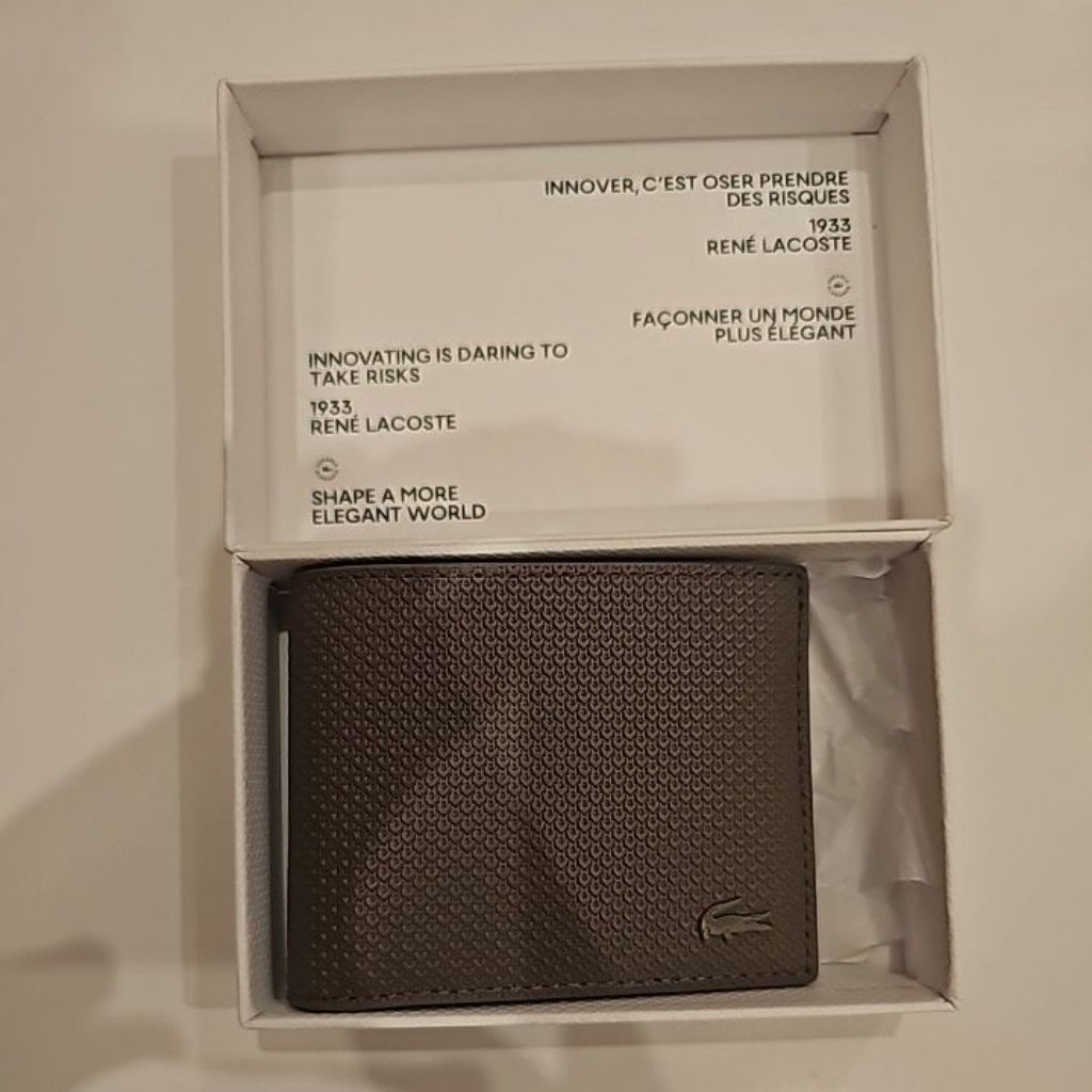 Dompet Pria Lacoste Brown 100% original 100% BNIB