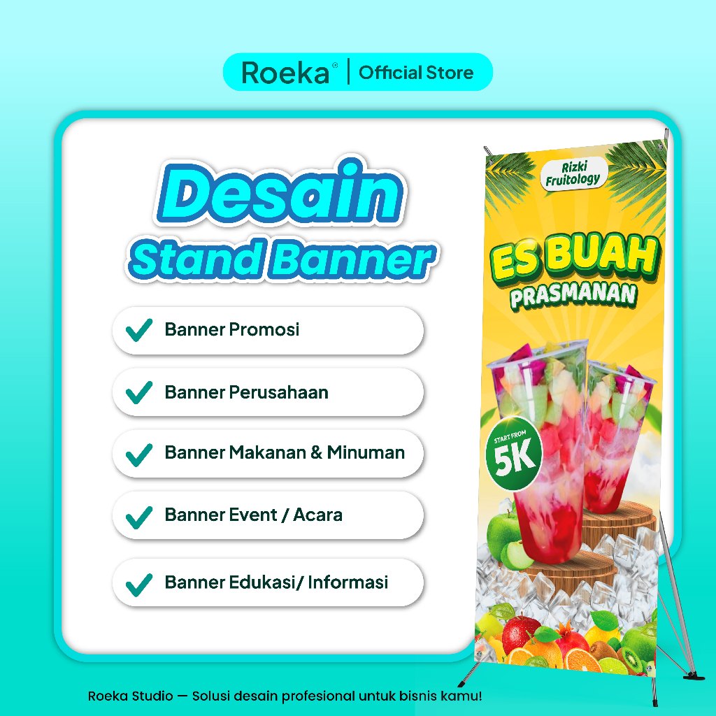 Jasa Desain Stand Banner Profesional | Desain Banner Usaha, Event, Toko & Promosi Siap Cetak