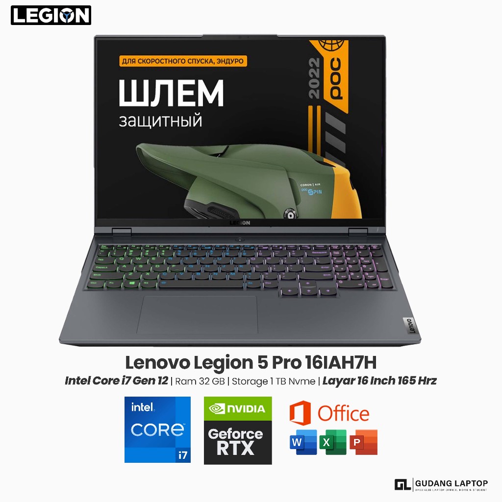 Laptop Gaming Lenovo Legion 5 Pro Intel Core i7 Gen 12 Ram 32 GB SSD 1 TB GPU Nvidia Geroce 3060 6 G