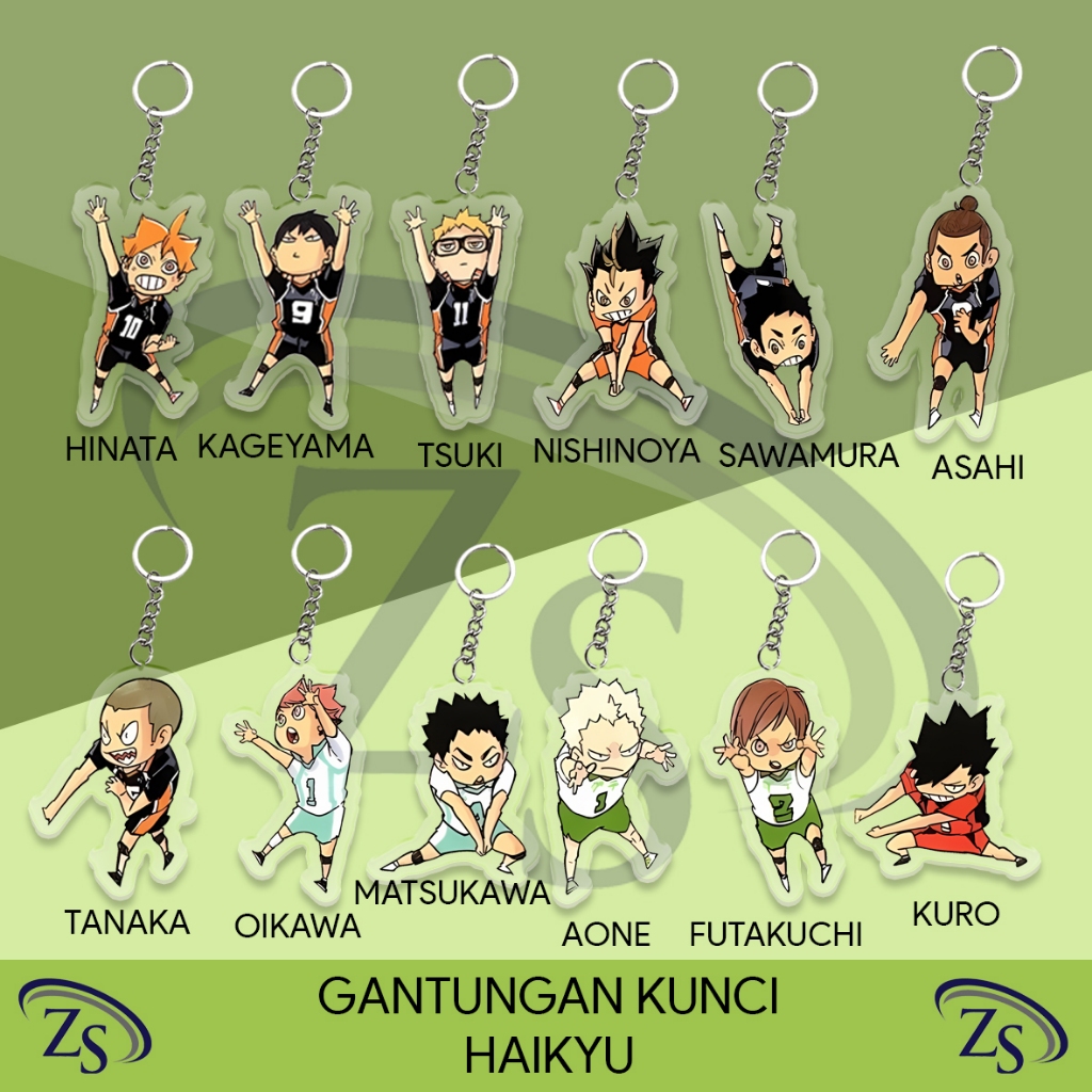 GANTUNGAN KUNCI AKRILIK KARAKTER HAIKYU / GANTUNGAN KUNCI KARAKTER HAIKYU / KEYCHAIN HAIKYU