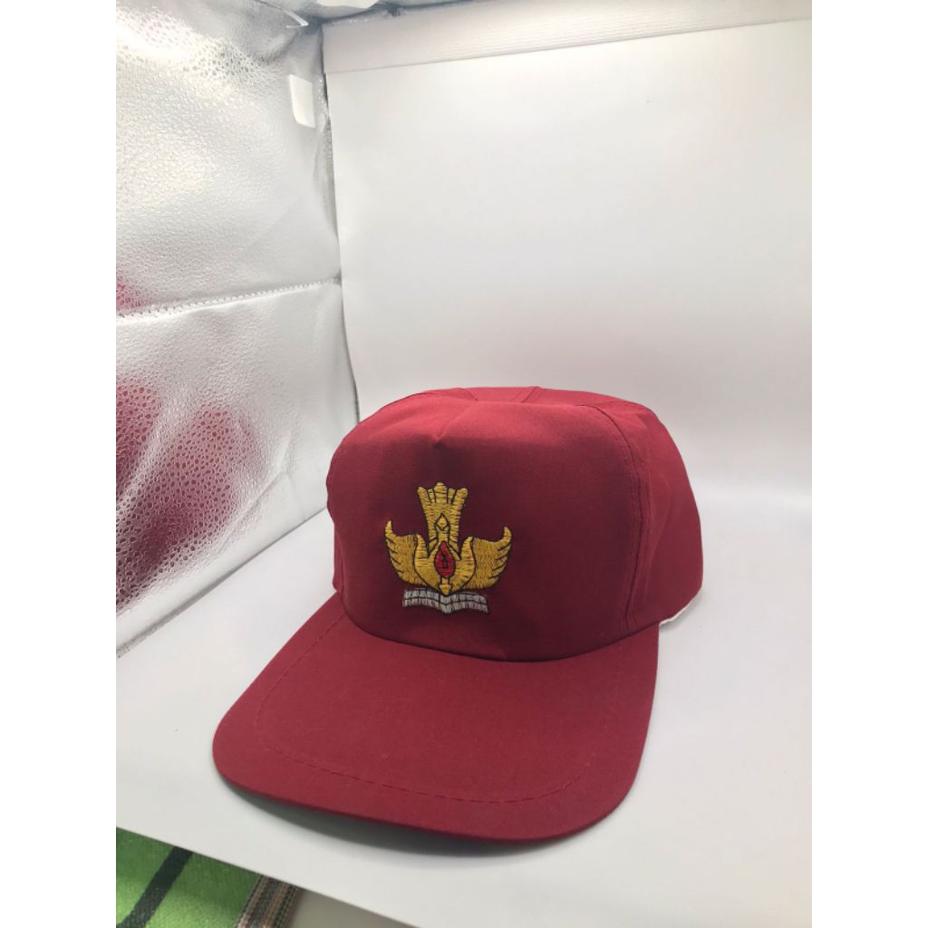 grosir 20 pcs | topi SD merah merah | topi SD | topi sekolah
