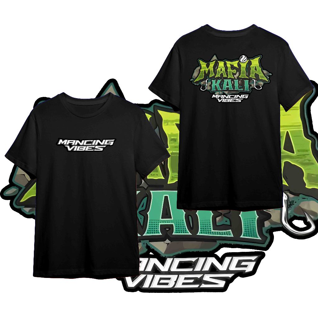 Kaos Mancing Vibes Mafia Kali - Baju Mancing Bahan Combed Premium New Design