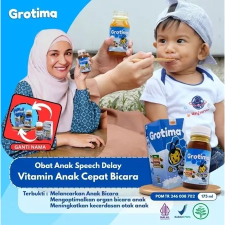 Grotima Vitamin Anak Cepat Bicara | Madu Anak Telat Bicara | Grotima Nutrisi Otak Stimulasi Bicara A