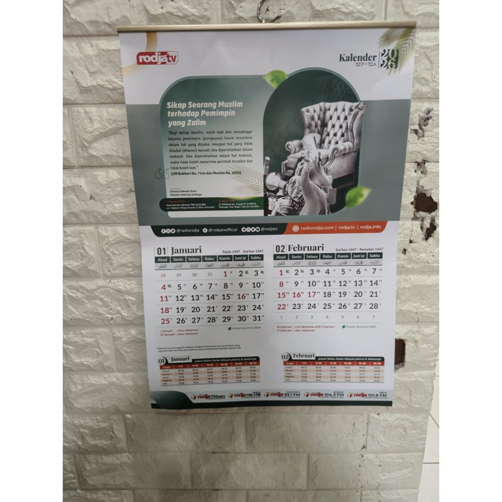 kalender dinding rodja 2026