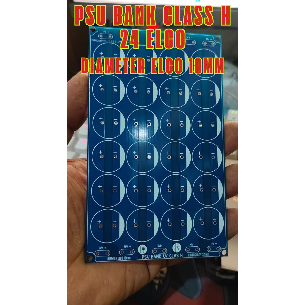 PCB PSU BANK CLASS H 12 ELCO DIAMTER 18mm PCB DOBEL LAYER