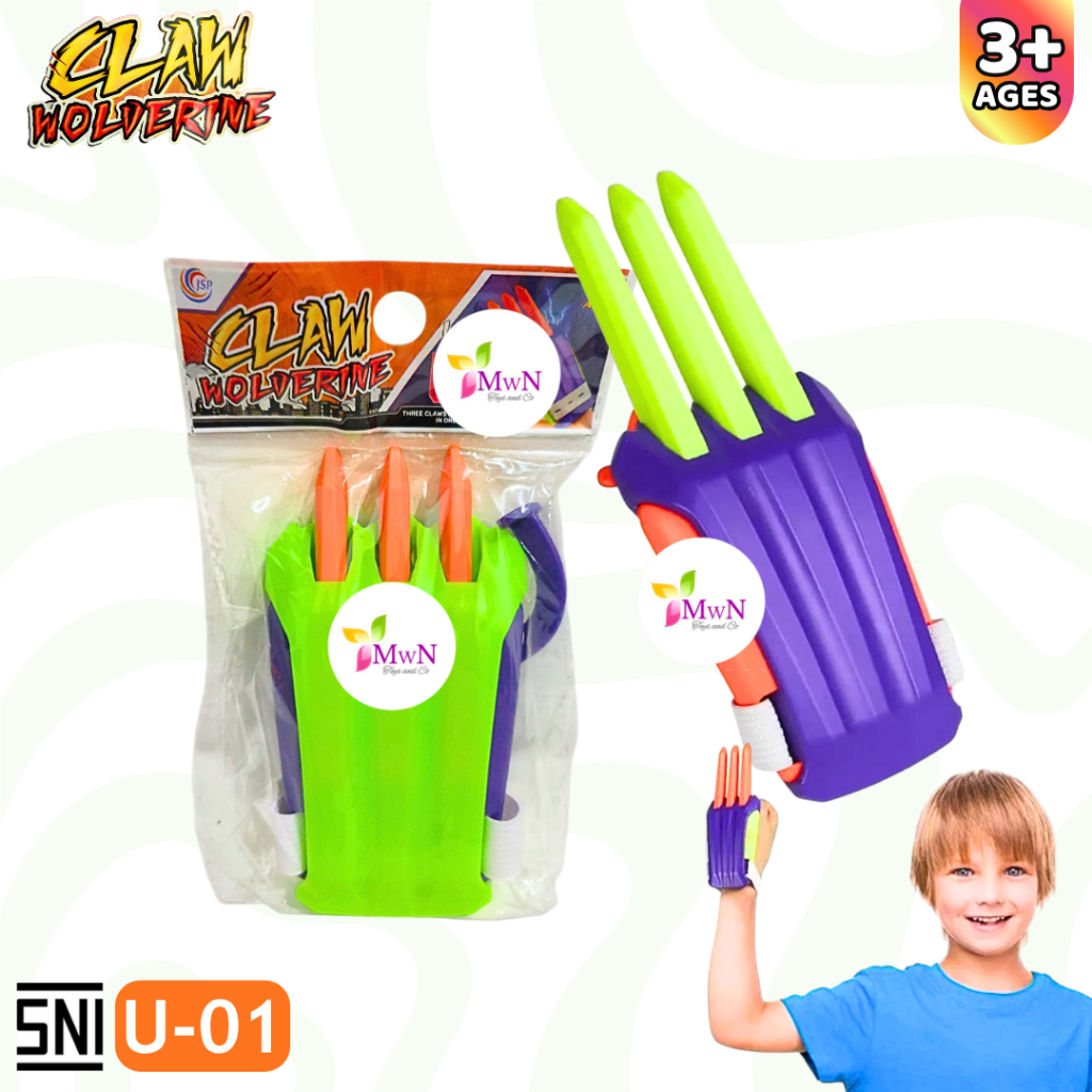 MWN Mainan Anak Cakar Claw Wolverine Carrot Claw JSP U-01