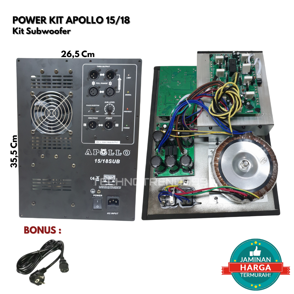 Mesin Active Subwoofer Apollo 15/18 Professional Mesin Speaker Subwoofer 18" Power Kit Sub
