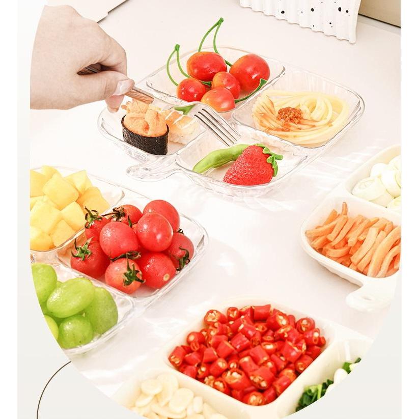 Piring Persiapan Bumbu Masak 4 Sekat Piring sekat 4 / piring saji / piring makan anak