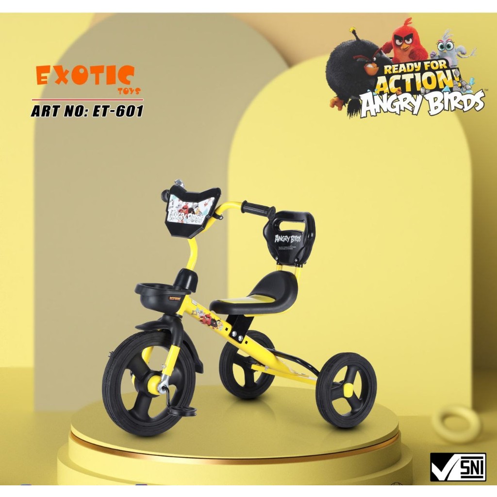 Exotic ET601 Sepeda Roda Tiga Anak Steel BMX Tricycle 1-4 Tahun