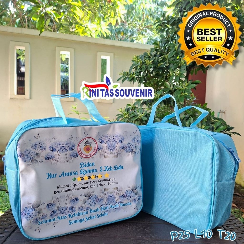 Tas Bidan Partus Tas Polyester Bidan Tas Resleting Selang Bidan Tas Bidan Custom Bahan Tebal