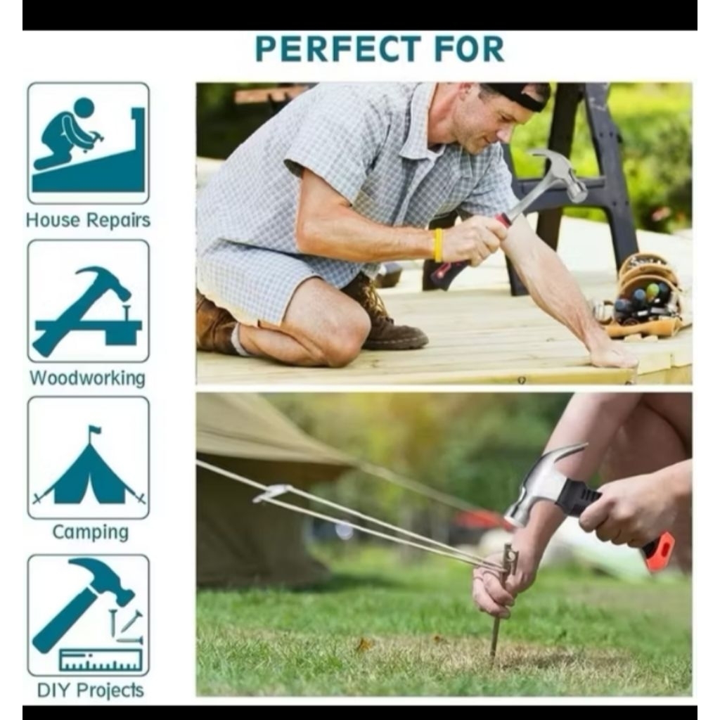 Palu Mini 8 12 OZ Mini Claw Hammer / Palu Mini Portable Multifungsi