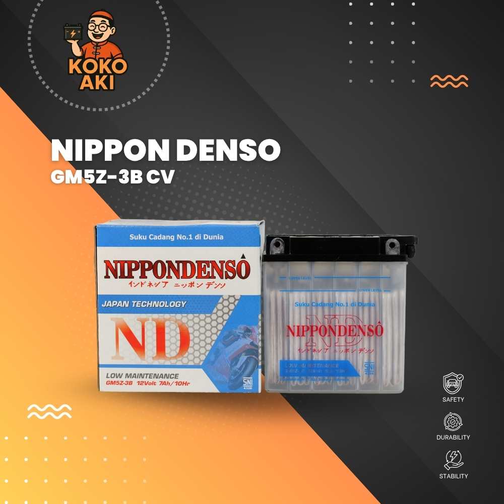Aki Motor Astrea Grand Shogun Smash Aki Dry Charge Basah NIPPONDENSO GM5Z-3B