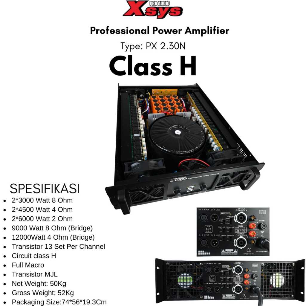 PROFESSIONAL POWER XSYS CLASS H PX2.30N