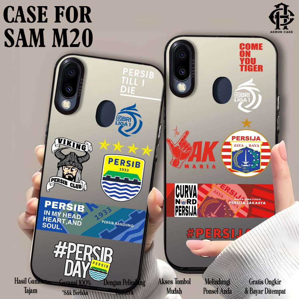 Case Samsung M20 ( BOLA ) Premium Matte Hard Casing IMD Polycarbonate Softcase HP