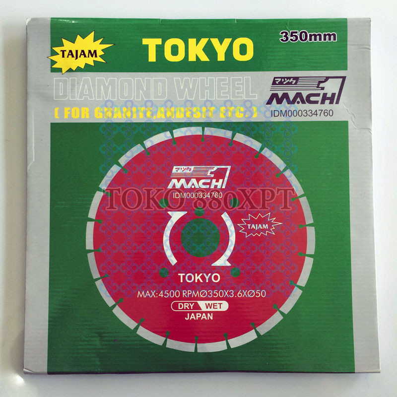 Tokyo Mach 1 Segmented Diamond Wheel 14" 350mm Mata Pisau Potong Keramik Basah Kering Wet Dry Tokyo