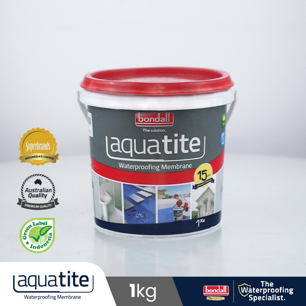 BONDALL AQUATITE - Cat Pelapis Anti Bocor Premium | Untuk Dak Beton, Talang Air, Kolam Ikan | 1Kg