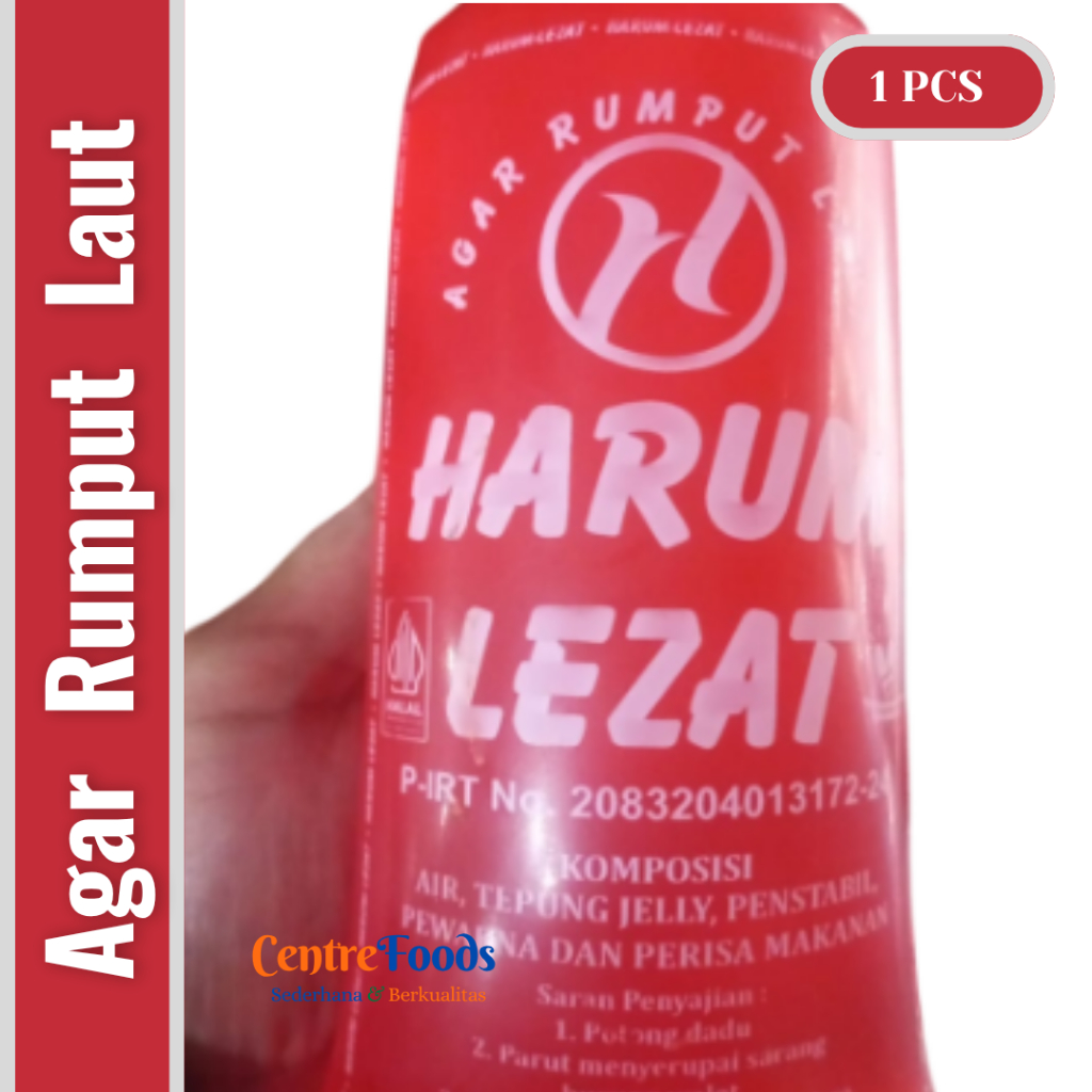 Agar Rumput Laut MERAH Alami Segar - Agar Hijau Rumput Laut Fresh HARUM LEZAT | 1 Pcs [ Harga Per PC