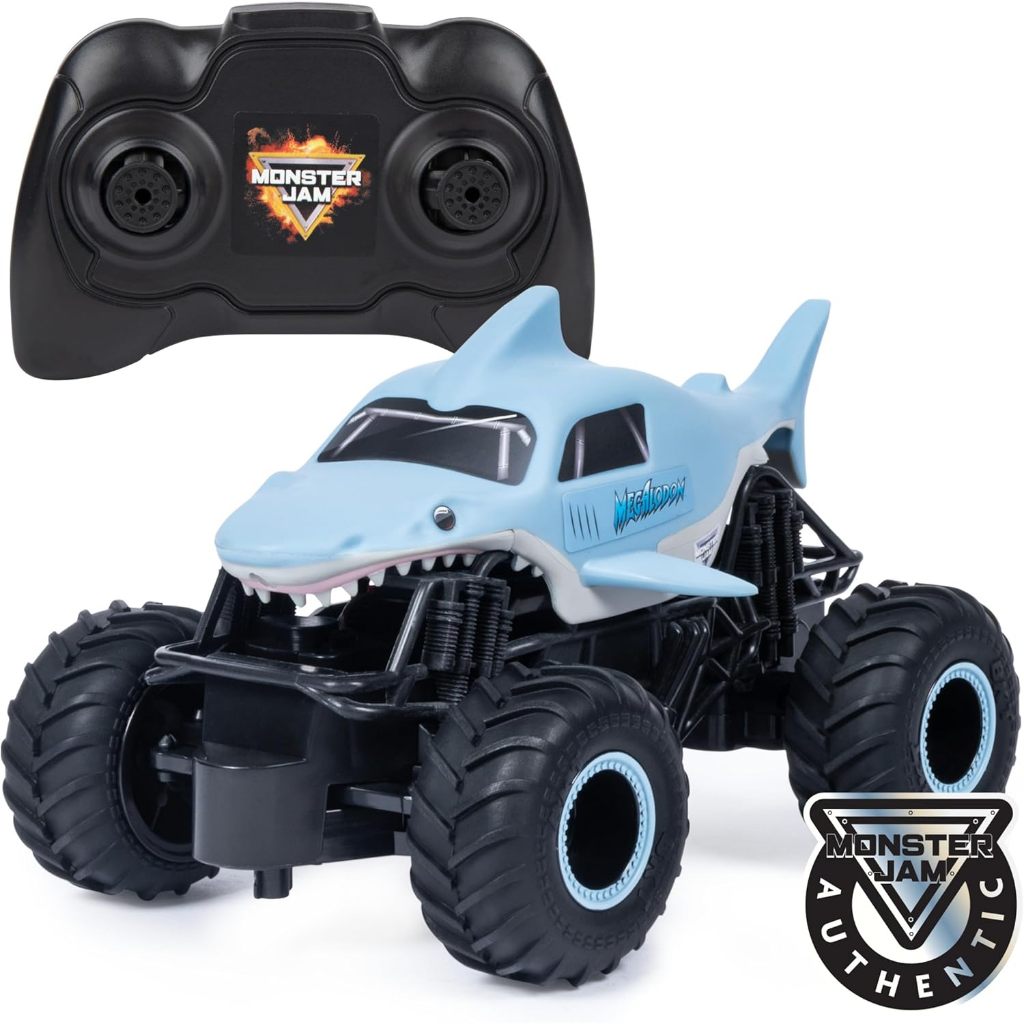 Monster Jam, Official Megalodon Remote Control Monster Truck, 1:24 Scale