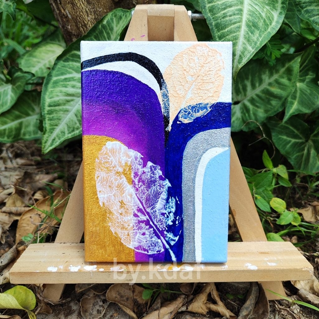 [KDAF GALLERY] Lukisan Acrylic Canvas Mini-Lukisan Abstrak-Bisa Custom Warna