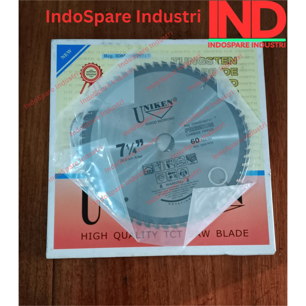 UNIKEN TCT Saw Blade 7 1/4 Inch 60 T / Gergaji Kayu 7 1/4 Inch 60 T PREMIUM