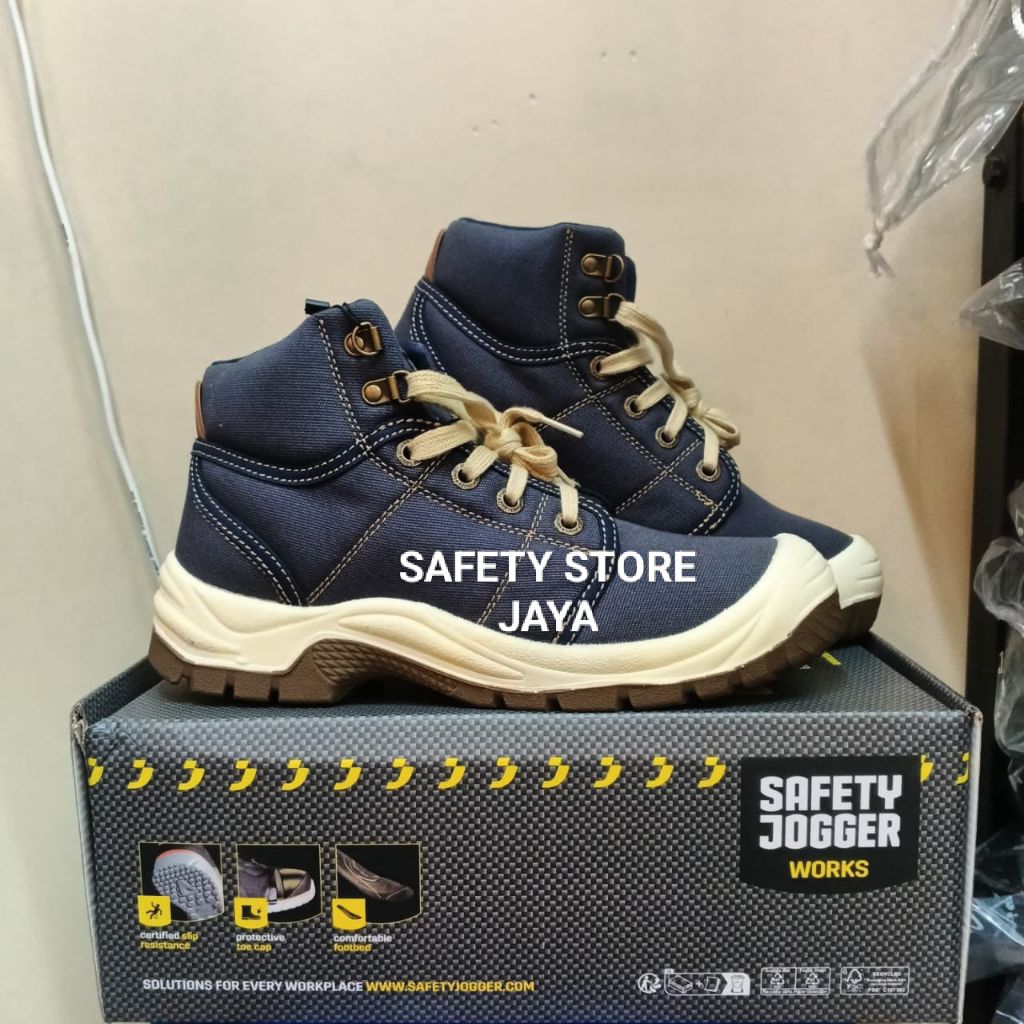 Sepatu Safety Jogger Disert S1P Navy Original 100% - Safety Shoes Jogger Disert