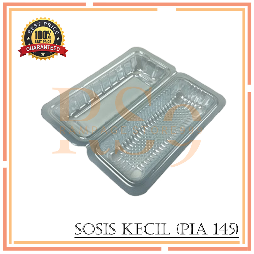 mika sosis kecil bening isi 100 pcs / tray sosis / tempat sosis / mika sushi / mika mochi / tempat k