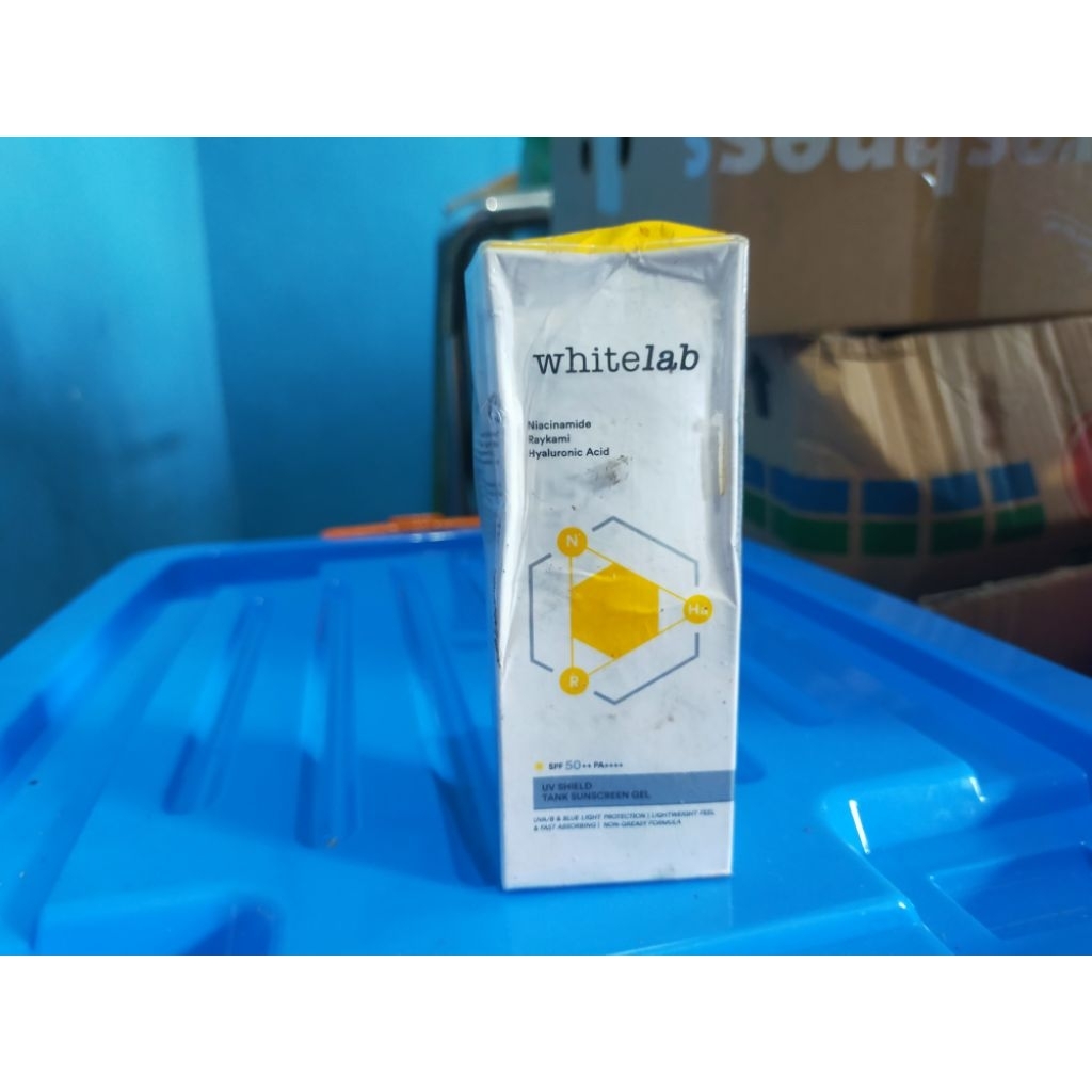 Whitelab UV Shield Tank Sunscreen Gel SPF 50 PA++ 30gr REJECT KEMASAN