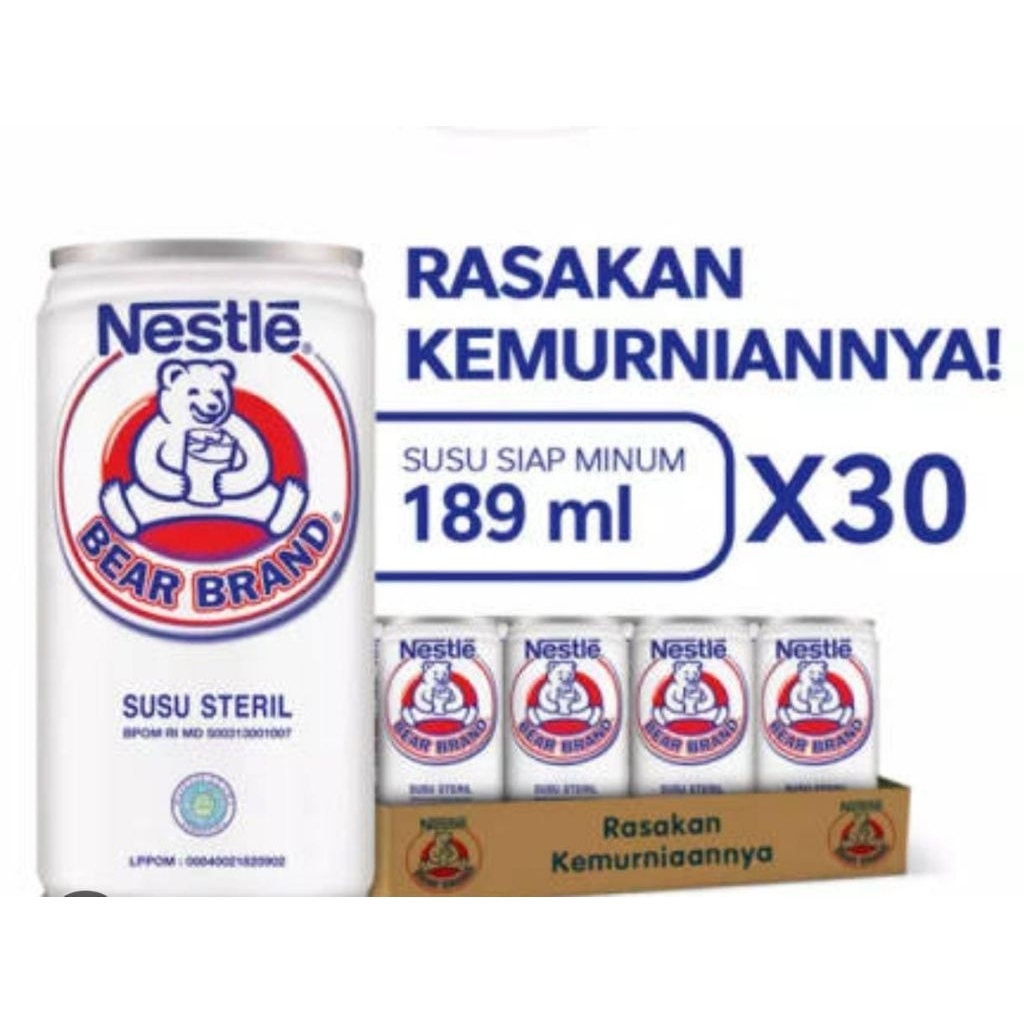 BEAR BRAND KALENG 189 ML - 1 KRAT ISI 30 PCS